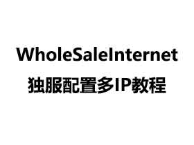 WholeSaleInternet服务器多IP设置教程